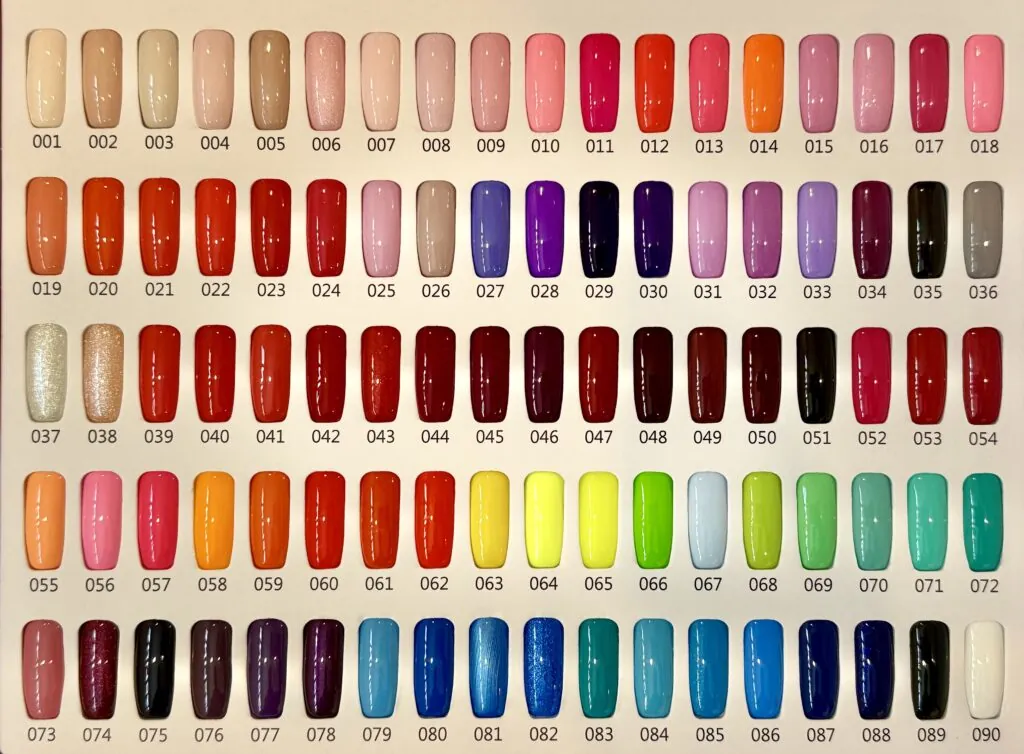 Gelixir Color Chart 001-090