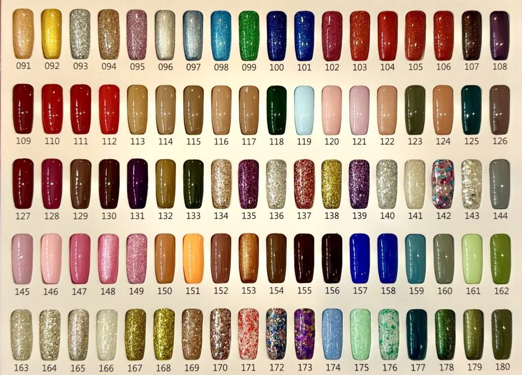 Gelixir Color Chart 091-180