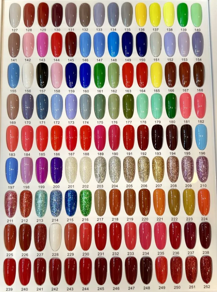 Kat Color Chart 127 – 252